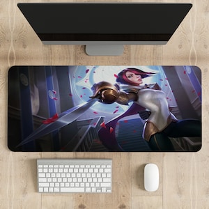 League of Legends Custom Fiora, Different sizes Printing Mouse Pad, Gamer Gifts For Her, Desk Accessories Men, boy birthday gift.