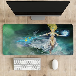 League of Legends Custom Janna, Different sizes Mouse Pad, Gamer Gifts For Her, Desk Accessories Men, Xxl Mouse pad, Large Mouse Pad,