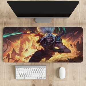 League of Legends Leona Yasuo Mouse pad, Gaming Computer Mouse Pad, Desk Accessories Men. Large Mouse Pad for Gamers, Gamer Gifts For Her