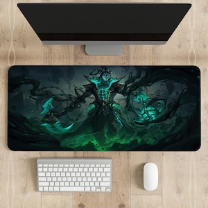 League of Legends Custom Thresh, muismat in verschillende maten, gamercadeaus voor haar, bureauaccessoires mannen, XXL-muismat, grote muismat,