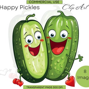 Download istantaneo / Cetriolo sottaceto / Illustrazione di sottaceti / Carte di San Valentino / Pickle Svg / Amante dei sottaceti / Clipart divertente / Uso commerciale
