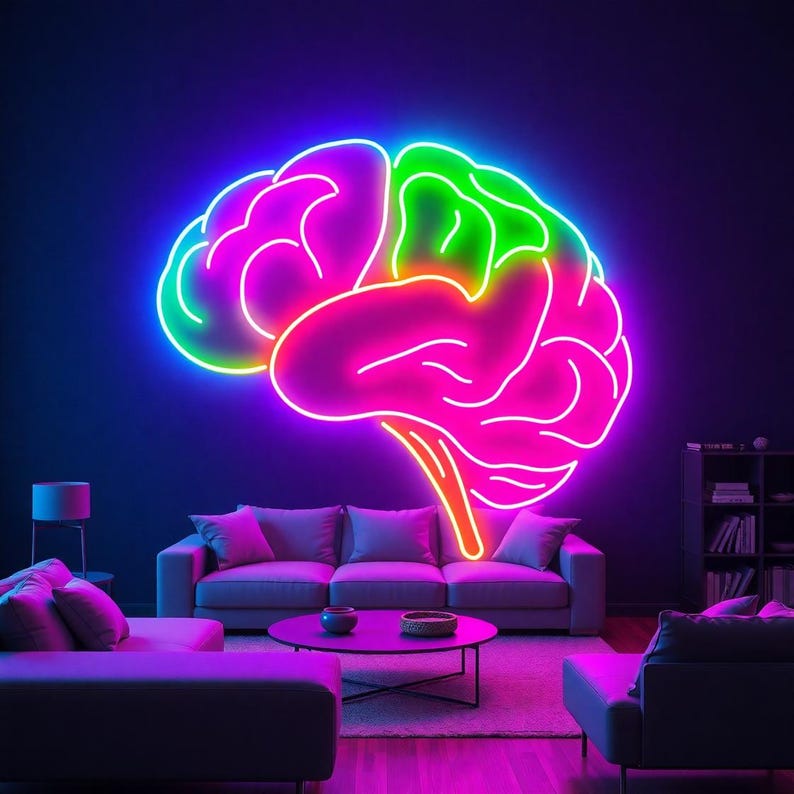 Human Brain Neon Sign, Brain Led Light, LED Brain Sign - Etsy