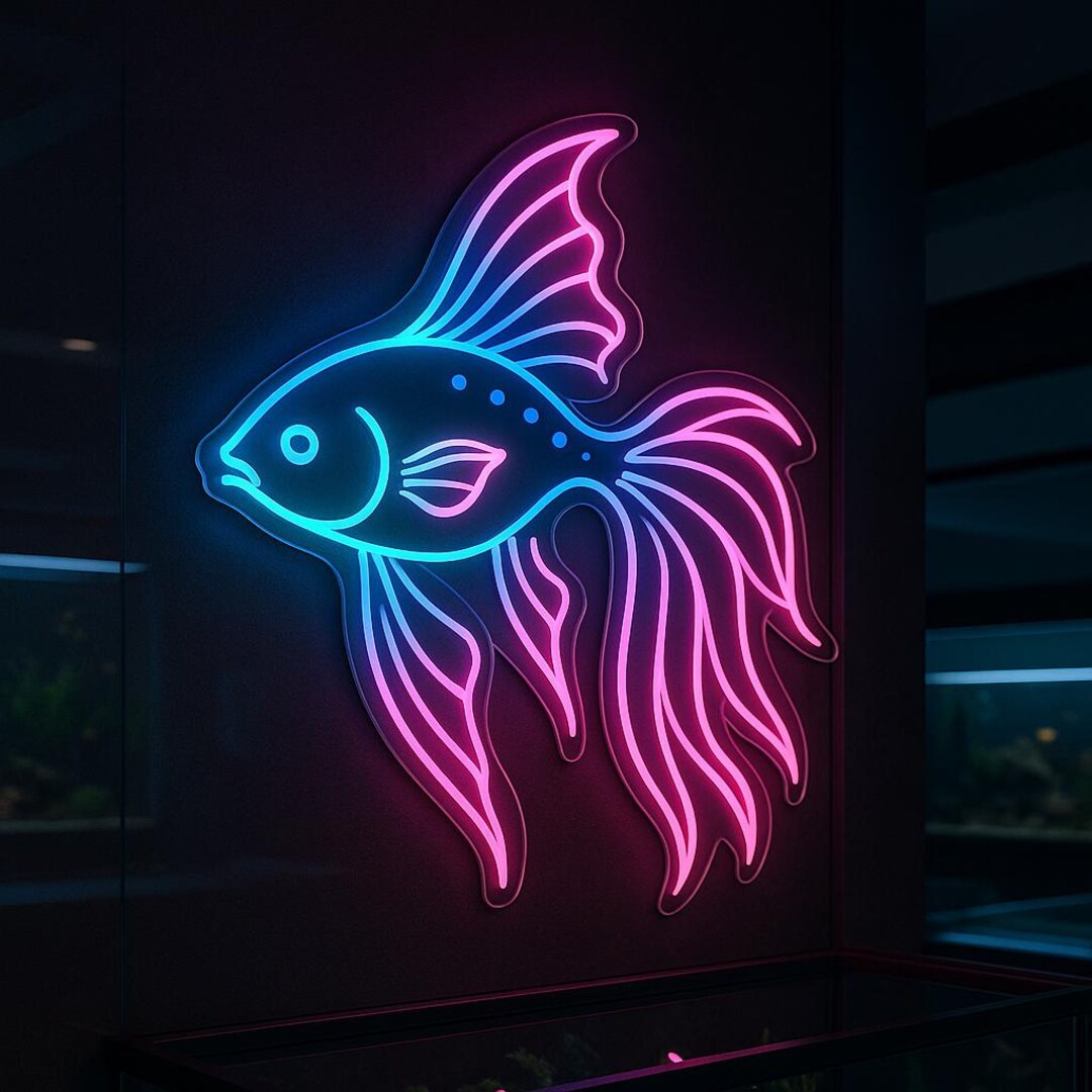 Tropical Fish Neon Sign – Aquarium Style Ocean Light for Coastal or ...