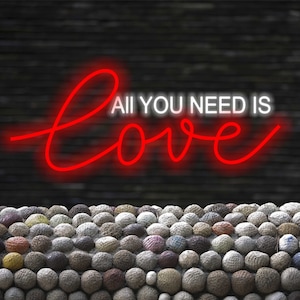 Alles was du brauchst ist Liebe Neonschild, Alles was du brauchst ist Liebe LED-Licht, Hochzeit Neonschild, Neonschild für Liebhaber, Valentinstag Neonschild