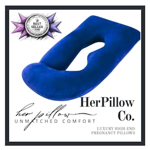 HerPillow Co. Microfiber Pregnancy Pillow – Lightweight & Hypoallergenic
