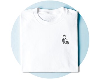 Goose Shirt | Cute Goose Knitting T-Shirt | Gift for Knitters | Smart Casual Minimalist Tee