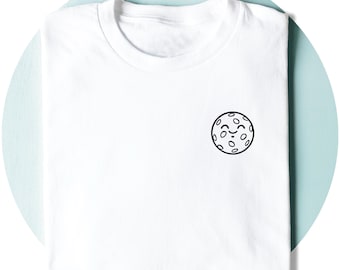 Smiley Pickleball Ball T-Shirt: Minimalist Sports Tee