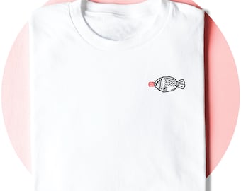 醤油魚Tシャツ - ミニマリストシャツ - 日本のギフト
