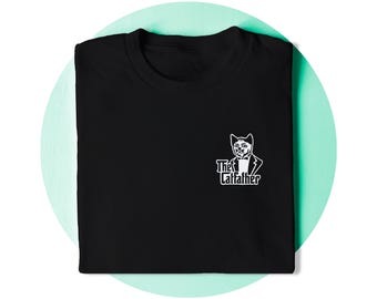 Catfather T-Shirt | Funny Cat Gift | Dad Shirt | Funny Cat Lover Tee | Cool Cat Owner Clothing | Joke Pet Lover Present