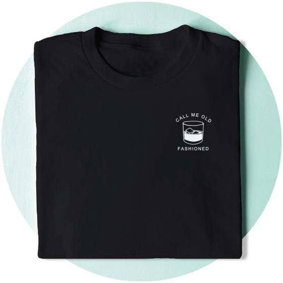 Whiskey T-Shirt – Minimalist Shirt - Old Fashioned Cocktail Graphic