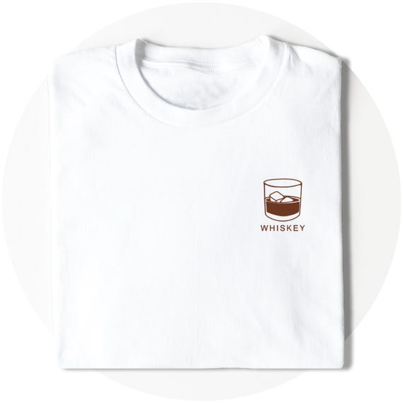 Whiskey T-Shirt - Minimalist Line Art - Unisex Top