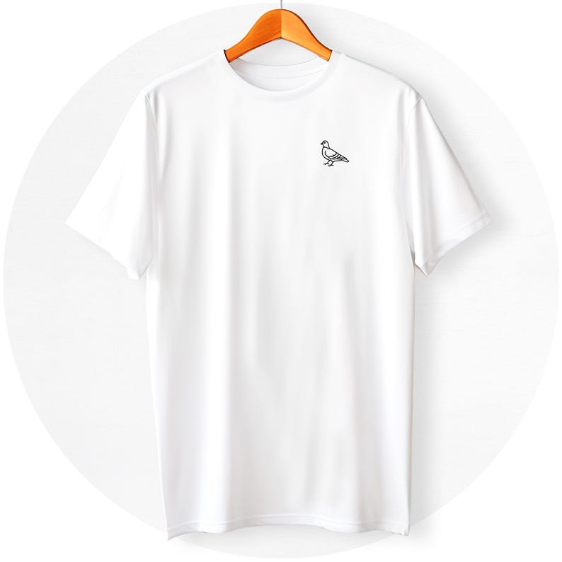 Pigeon T-shirt - Minimalist Shirt - Pigeons lover Gift - Bird lover - Vintage Wildlife image 3