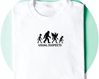 Cryptid T-Shirt - Minimalist Shirt - BigFoot - Mothman - Chupacabra - Alien