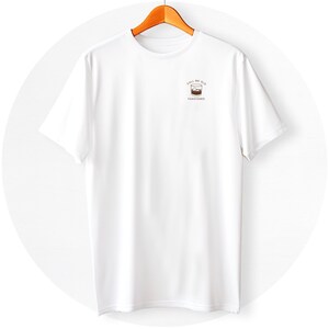 May include: White t-shirt with a small graphic on the left chest that says "Call me old fashioned" with a drawing of a glass of whiskey with ice cubes.
