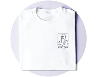 Mona Lifta T-Shirt | Bodybuilding Shirts | Mona Lisa Shirt | Funny Gym Workout Tee | Bodybuilder Gift | Muscle Top | Unisex Sports Clothing