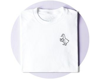 Goose Reading T-Shirt | Book Lover Shirt | Bookish Tee | Cute Reader Gift | Minimalist Doodle Art | Bookworm Shirt | Cozy Reading Gift