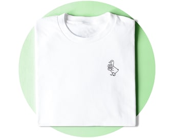 Goose with Houseplant T-Shirt | Botanical Goose Shirt | Cute Nature Tee | Cottagecore Animal Shirt | Plant Lover Gift | Casual Graphic Tee