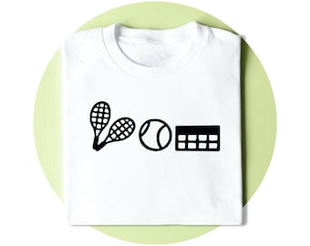 Tennis T-Shirt | Personalised Tennis Shirt | Minimalist Sport Fan Gift | Smart Casual Unisex Clothing