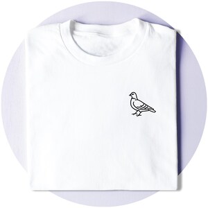 Pigeon T-shirt - Minimalist Shirt - Pigeons lover Gift - Bird lover - Vintage Wildlife image 1