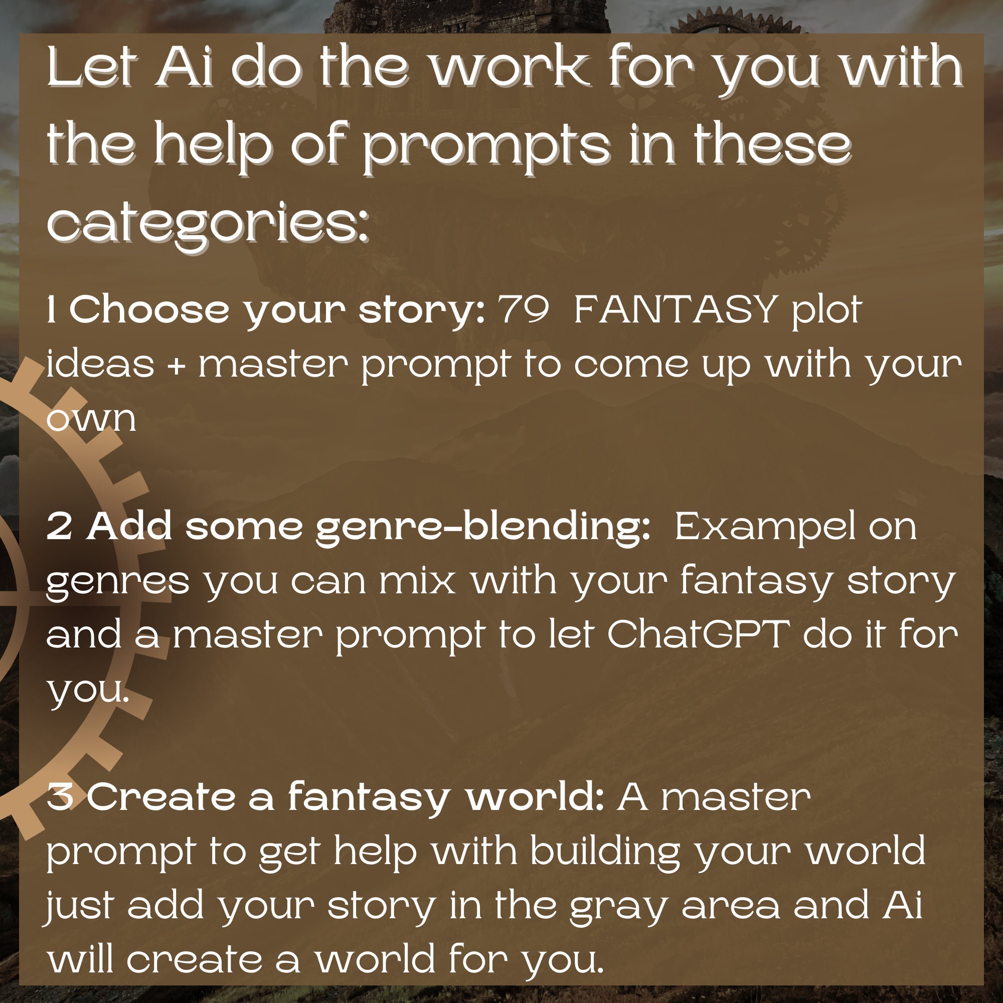 Chatgpt Fantasy Writing Prompts Fantasy Novel Cheat Sheet Write a Book