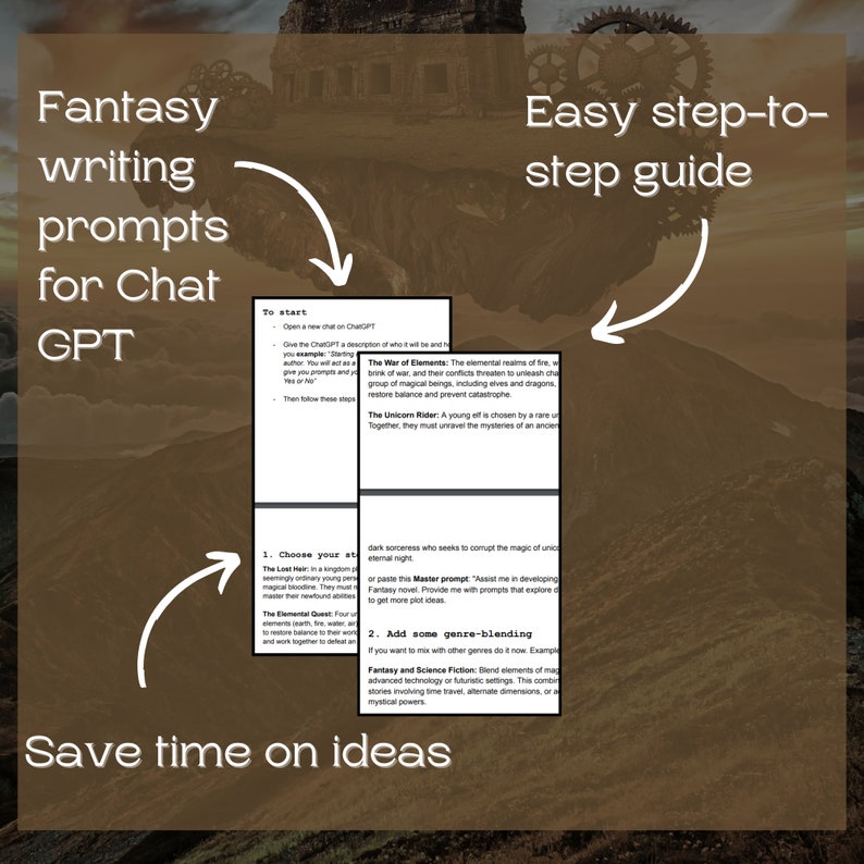 Chatgpt Fantasy Writing Prompts Fantasy Novel Cheat Sheet Write a Book