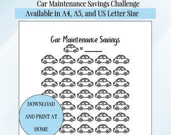 Car Maintenance Savings Tracker: DIY Budget Planner (Digital Download)