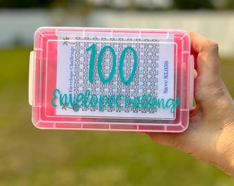 100 Envelope Challenge Box: Cash Savings Budgeting System