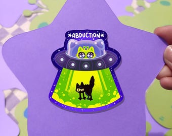Alien Kity Meme Chibi Vinyl Waterproof Sticker