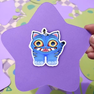 Vinylsticker Kpop Demon Hunters Tiger Sussy en Derpy Chibi