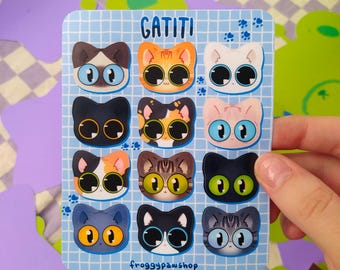 Cute Cats Sticker Sheet