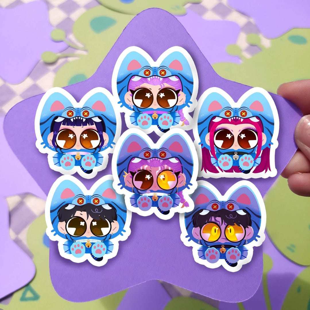 Characters Rumi, Mira, Zoey and Jinu Chibi Vinyl Sticker - Etsy