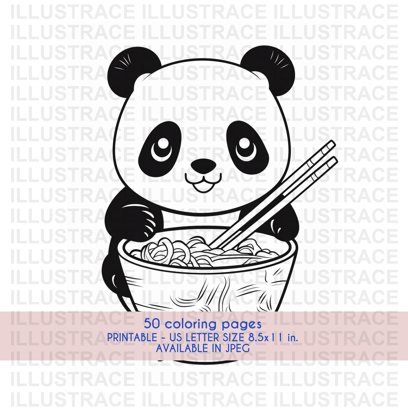 50 Panda Coloring Pages, Pandas Coloring Book, Coloring Sheet, Panda ...