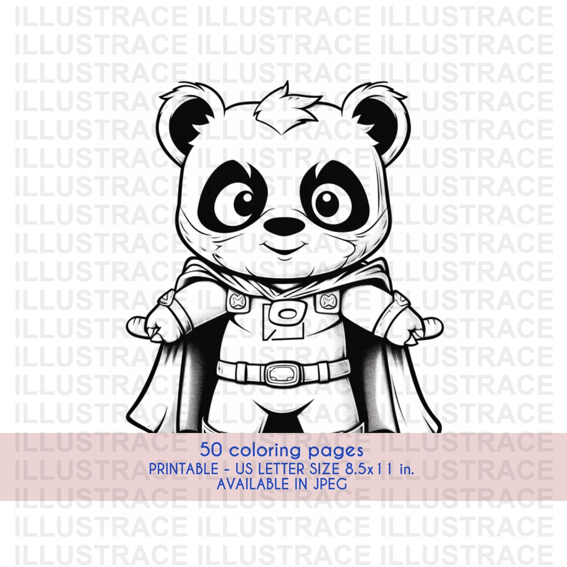 50 Panda Coloring Pages, Pandas Coloring Book, Coloring Sheet, Panda ...