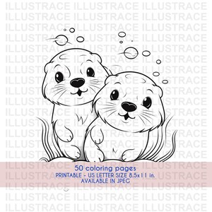 50 Sea Creatures Coloring Pages, Sea Life Coloring Book, Coloring Sheet, Ocean Coloring Pages, Kids Coloring Book, Children&#39;s coloring book