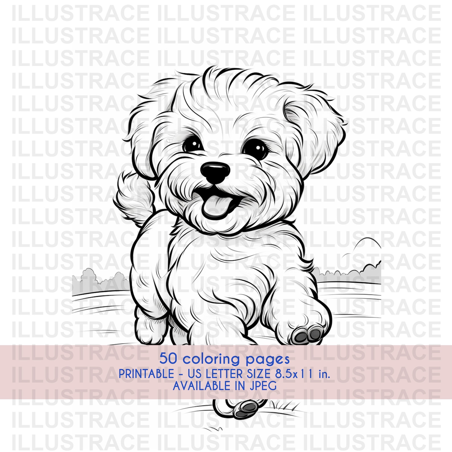50 Maltipoo Dog Coloring Pages, Maltipoo Coloring Book, Coloring Sheet ...