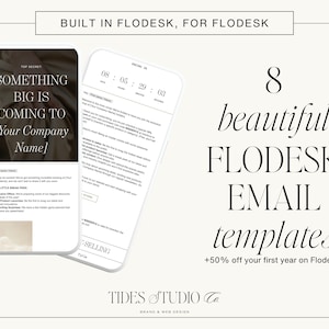 8 Flodesk Editable Newsletter Templates | Beautiful Editorial Ready to Use Instant Email Template | Customizable Email Newsletter Template