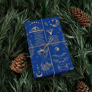 Geschenkpapiere, Acotar Blue Geschenkpapier - Urlaub Verpackung, Weihnachtsgeschenk Verpackung, Geburtstagsgeschenk Verpackung, Premium Qualität Handwerk