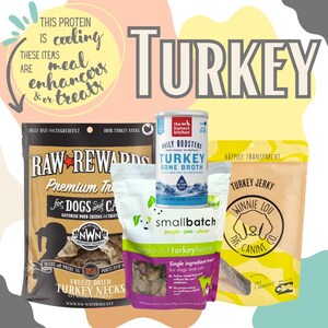 Turkey Dog Treat Pack by Wags and Wellness, Premium High Quality Turkey Necks and Jerky for Dogs, Healthy Natural Pet Treats and Bone Broth