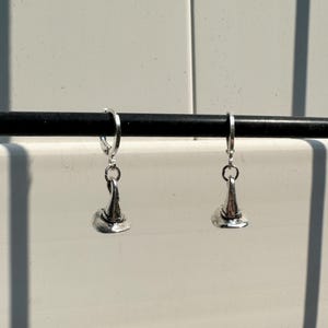 witch hat huggie earrings
