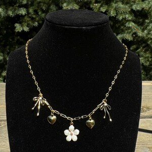 cherry blossom charm necklace