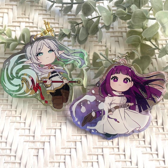 Frieren & Fern Glitter Epoxy Keychains