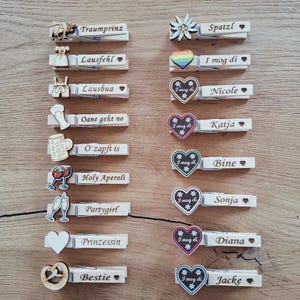 Holzglupperl, Oktoberfest Glupperl, Trachten Glupperl, Wiesn Glupperl, Party Glupperl, JGA, personalisierte Glupperl.