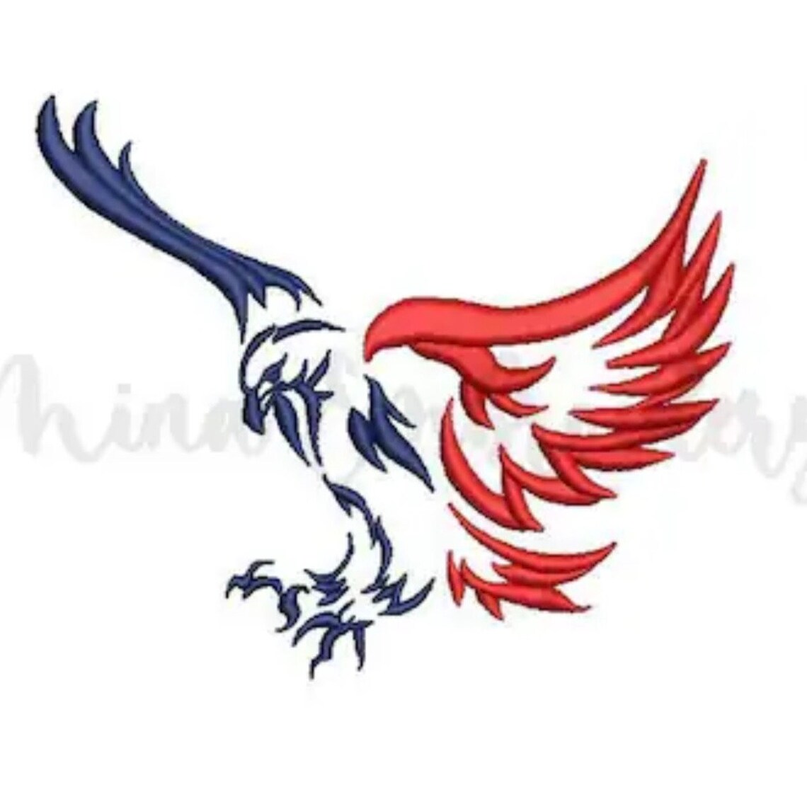 Black Eagle Print Sweatshirt