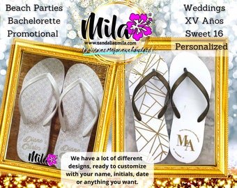 Custom Flip Flops 25 Bulk, Wedding Flip Flops, Bridesmaid Gifts, Personalized Sandals, Beach Wedding Flip Flops, Personalized