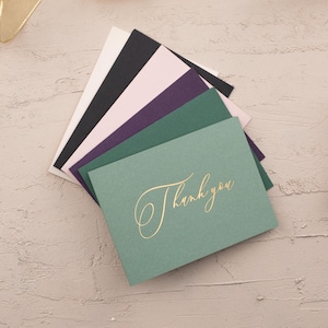 Gold Foil Thank You Cards: Elegant Minimalist Stationery
