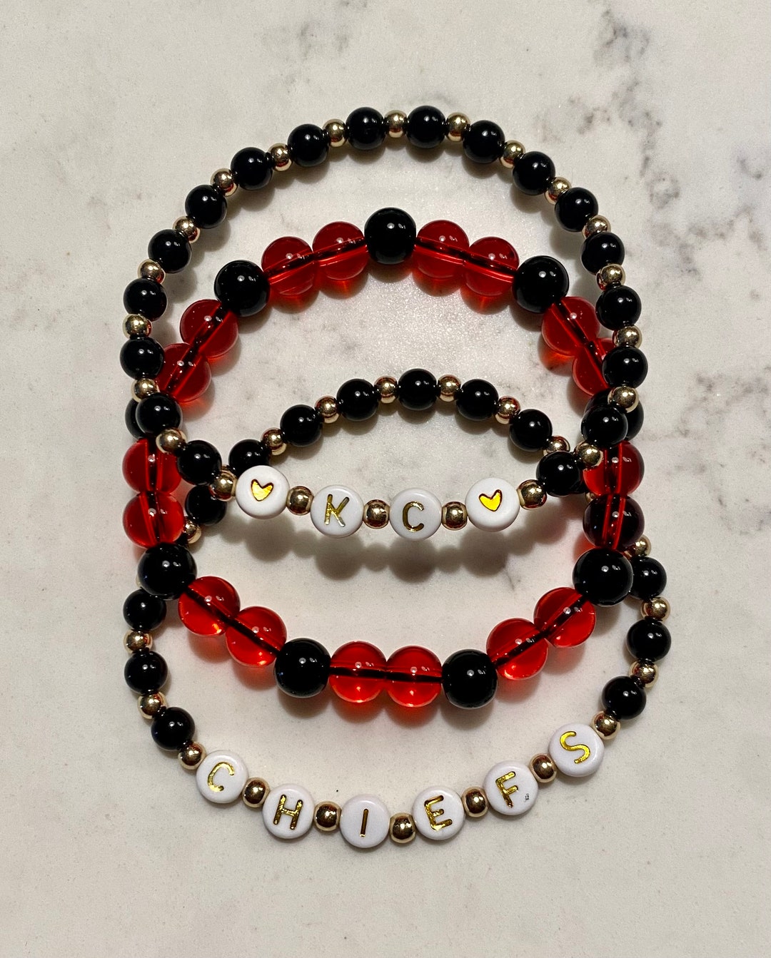 Kansas City Chiefs Beaded Bracelet Bundle Etsy