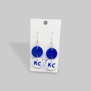 Royals Baseball Earrings - KC Royals Earrings - KC Royals Sparkle Earrings - Kansas City Royals Earrings Gift