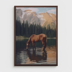 Vintage Horse Oil Painting | Antique Horse Artwork | Western Decor | Cottage Home Decor | Art Print | PRINTABLE Digital Download