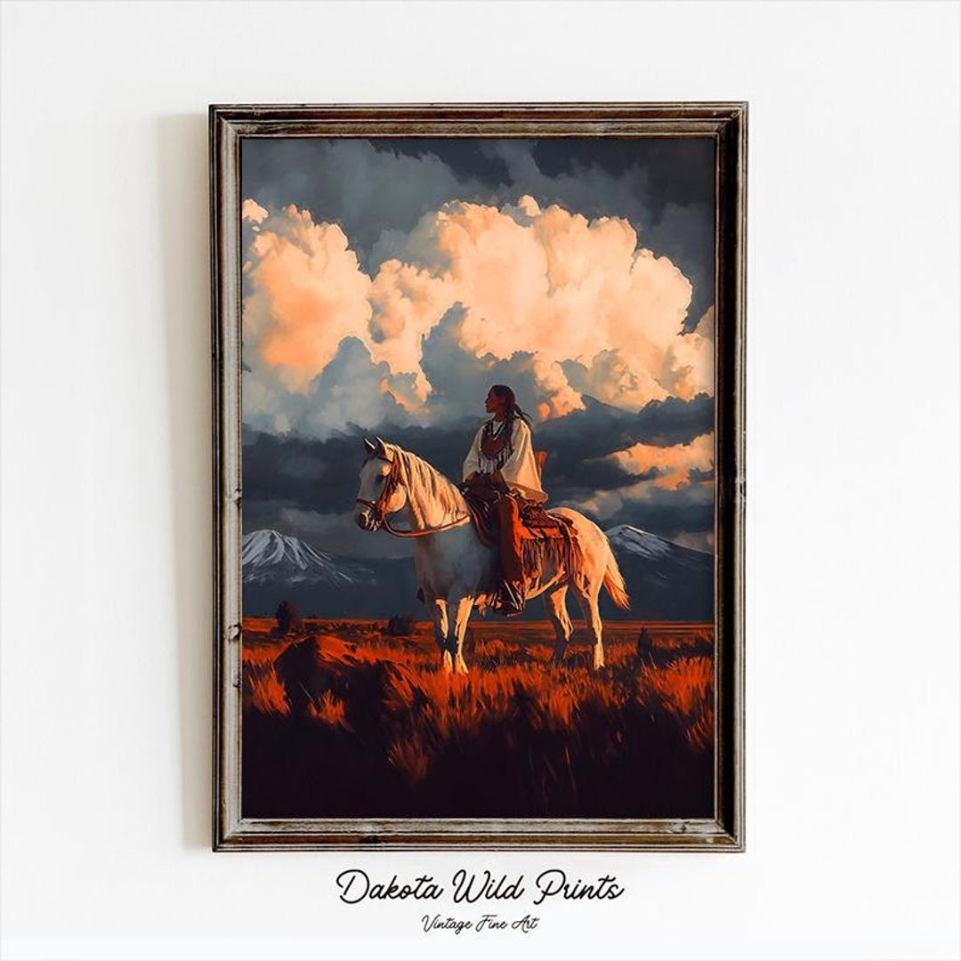 Native American Horse Oil Painting | Southwest Theme Wall Art | Indian ...