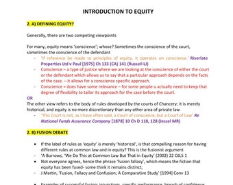 Equity & Trusts Law LLB Notes